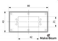 Servo Motor Bracket Stainless Steel, 1 piece, for MakerBeam