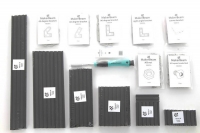 Starter Kit MakerBeam (threaded) Aluminum, Black Anodised: Beams, Brackets, Nuts and Bolts