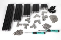 MakerBeam XL Starter Kit (Aluminium, schwarz eloxiert, Verbindungselemente Edelstahl)
