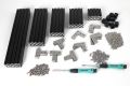 PREMIUM MakerBeam XL Starter Kit (Aluminium, schwarz eloxiert, Verbindungselemente Edelstahl, in Aufbewahrungsbox)